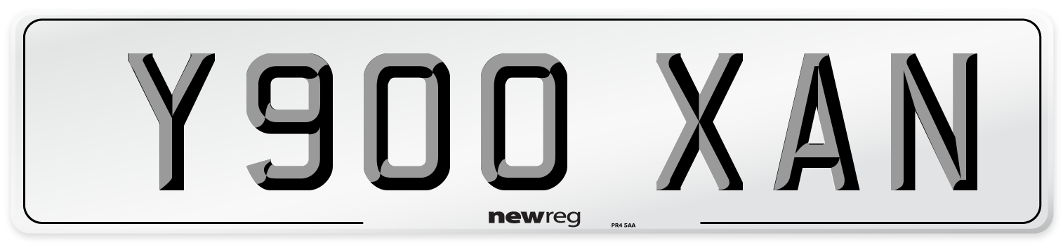 Y900 XAN Number Plate from New Reg